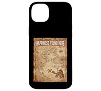 Carcasa para iPhone 14 Plus Happiness Found Here Vintage Pirate Map Crab