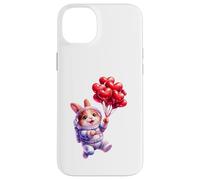 Carcasa para iPhone 14 Plus Happy Bunny in Space with Hearts