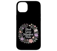 Carcasa para iPhone 14 Plus Heal Grow Manifest Flow Mentalidad de Bienestar Espiritual