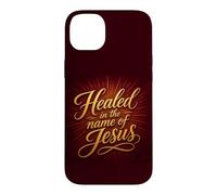 Carcasa para iPhone 14 Plus Healed in The Name of Jesus - Christian Faith Proclamation