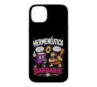Carcasa para iPhone 14 Plus Hermenéutica o Barbarie Humor Filosófico Divertido
