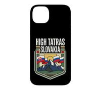 Carcasa para iPhone 14 Plus High Tatras Bandera de Eslovaquia Vintage Mountain Travel Art