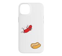 Carcasa para iPhone 14 Plus Hot Dog Saltando En Bun Retro Summer BBQ Grill 4 de Julio