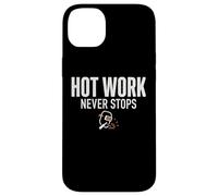 Carcasa para iPhone 14 Plus Hot Work Never Stops Welder Welding Blue Collar Job Work