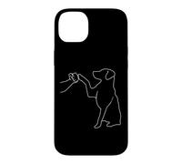 Carcasa para iPhone 14 Plus Human and Dog Paw Fist Bump Dog Lover Dog and Man Friendship