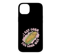 Carcasa para iPhone 14 Plus Humor Adulto Divertido I Eat Corn The Long Way