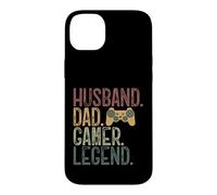 Carcasa para iPhone 14 Plus Husband Dad Gamer Legend Funny Gaming Dad Retro
