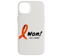 Carcasa para iPhone 14 Plus I Beat Leukemia Graphic, I Won! Orange Ribbon For Survivors