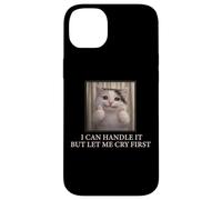 Carcasa para iPhone 14 Plus I Can Handle It Cute Cat Meme Humor Existencial Divertido