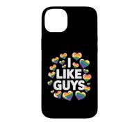 Carcasa para iPhone 14 Plus I Like Guys LGBTQ Orgullo Declaración Hombre Gay Aliado