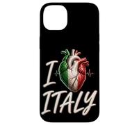 Carcasa para iPhone 14 Plus I Love Italy - Bandera anatómica de Italia, Regalo de Viaje