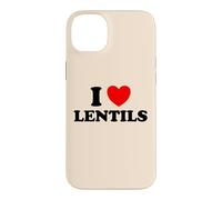 Carcasa para iPhone 14 Plus I Love Lentils Funny Healthy Soup Comer Legumbres Comida India Dal