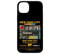 Carcasa para iPhone 14 Plus I Love NYC, New York City Wonderful Stories with Cartoon Art