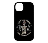 Carcasa para iPhone 14 Plus I Love-One Woman and Several Guns Lover Skeleton USA Flag