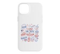 Carcasa para iPhone 14 Plus I Love The Taste of Freedom Vintage American Foods Gráfico