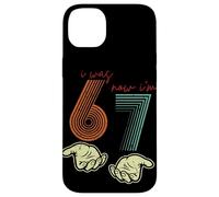 Carcasa para iPhone 14 Plus I Was 6 Now I'm 7 Funny 7th Birthday Retro Hands Meme Girls