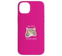 Carcasa para iPhone 14 Plus I Will Feast on Your cadáver Lindo Gato Gatito Divertido Humor Oscuro