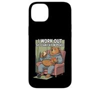 Carcasa para iPhone 14 Plus I Work out So I Can Eat In Peace Funny Gym Motivación Cita