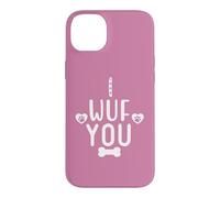Carcasa para iPhone 14 Plus I Wuf You Paw Print Dog Mom Dog Lover Dogs Mum Dad Dog Theme
