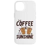 Carcasa para iPhone 14 Plus Iced Coffee & Sunshine Every Day All Day Funny Summer