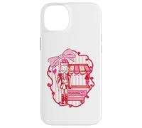 Carcasa para iPhone 14 Plus Ilustración de Cabina de Soldado de corazón Dulce con Cinta y Caramelo