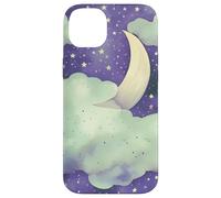 Carcasa para iPhone 14 Plus In My Fantasy Era Witchy Green Sage Purple Moon Phases Stars