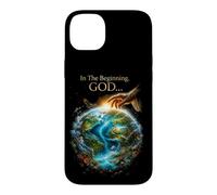 Carcasa para iPhone 14 Plus In The Beginning God... Earth Genesis 1:1 Bible Verse Nature
