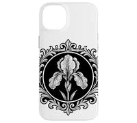 Carcasa para iPhone 14 Plus Iris Flores Estilo Mandala - Vintage Grabado Floral Ornamento