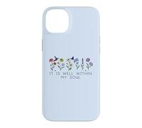 Carcasa para iPhone 14 Plus It Is Well with My Soul Women Christian Themed Bible Verse