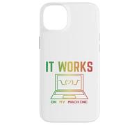 Carcasa para iPhone 14 Plus It Works On My Machine Divertido Programador Excuse Reggae Design
