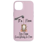 Carcasa para iPhone 14 Plus It's Fine I'm Fine Everything is Fine Funny Cute Mouse Rat