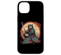 Carcasa para iPhone 14 Plus Japanese Art Cat Ninja Ukiyo-e Anime Samurai Cat Camiseta