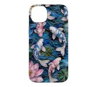 Carcasa para iPhone 14 Plus Japanese Transgender Koi Fish Stained Art Trans Lotus Pond