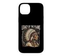 Carcasa para iPhone 14 Plus Jefe Guerrero Nativo Americano del Legado de Las llanuras