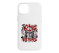 Carcasa para iPhone 14 Plus Jesús el Rey todavía Reina Christian Knight Faith