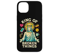 Carcasa para iPhone 14 Plus Jesús Rey de Las Cosas Rotas Christian Healing Inspirador