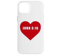 Carcasa para iPhone 14 Plus John 3:16 God So Loved The World Bible Verse Reference Heart