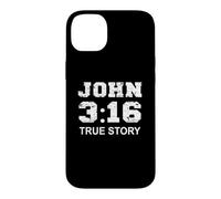 Carcasa para iPhone 14 Plus Juan 3 16 Historia Verdadera, Fe, Verso de la Biblia Mujeres cristianas