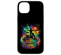 Carcasa para iPhone 14 Plus Juego de batería I Destroy Silence Drummer Colorful Music