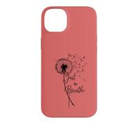 Carcasa para iPhone 14 Plus Just Breathe Dandelion Butterfly Inspirational Boho Floral