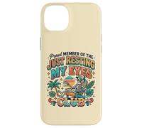 Carcasa para iPhone 14 Plus Just Resting My Eyes Club Coffee Lover Funny Beach Vacaciones