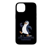 Carcasa para iPhone 14 Plus Just Waddling Through Cute Penguin Cartoon