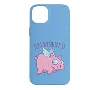 Carcasa para iPhone 14 Plus Just Wingin' It Derpy Flying Pig