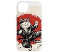 Carcasa para iPhone 14 Plus Karate Gato Japonés Artes Marciales Sumi-e Japón Vintage Mamá