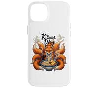 Carcasa para iPhone 14 Plus Kitsune Udon Zorro japonés de Nueve Colas Comiendo Fideos Ramen