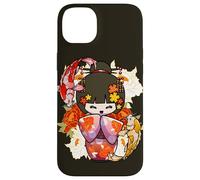 Carcasa para iPhone 14 Plus Kokeshi Doll Koi Fish Japonés Estética Amante