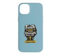 Carcasa para iPhone 14 Plus La fe me sostiene Cuando se agotan Las Fuerzas Diseño Cristiano