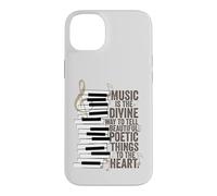 Carcasa para iPhone 14 Plus La música es la Cita de Piano de la Manera Divina
