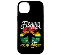 Carcasa para iPhone 14 Plus La Pesca es Solo Cura para mi Angustia Puesta del Sol Retro Angler