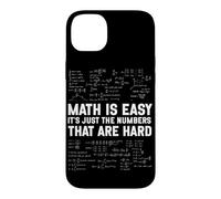 Carcasa para iPhone 14 Plus Las matemáticas Son fáciles, los números Son difíciles y Divertido Profesor de álgebra de matemáticas